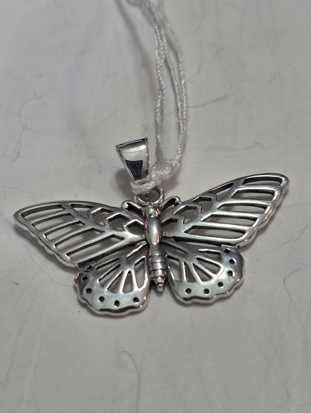 Sterling Silver Butterfly Pendant - Silver Women Jewelry